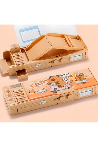 kardelen kırtasiye Capybara Multifunctional Encrypted Pen Holder Pencil Case Capybara