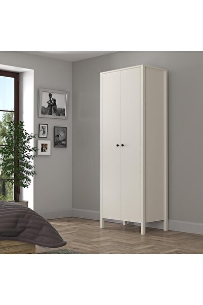 Wood'n Love Venezia 2 Kapaklı Ahşap Ayaklı Gardırop Askılıklı - Minifiks - Aytaşı