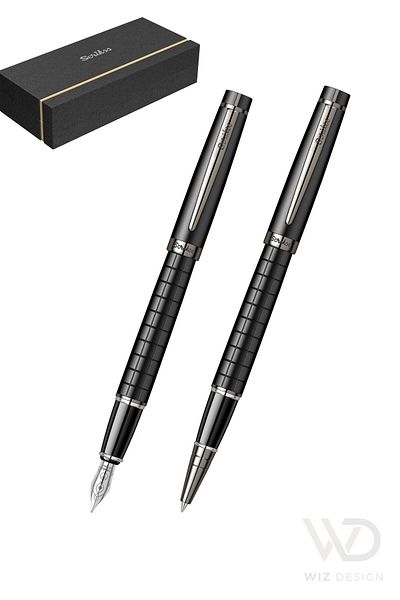 Scrikss 38 Dolmakalem - Roller Pen Set Matte Black with Special Gift Box