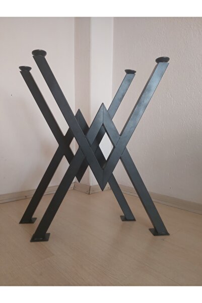 ELA FURNITURE W Metal ayak - Masa ayağı - Yemek masası - 2 Adet 73cm Siyah renk