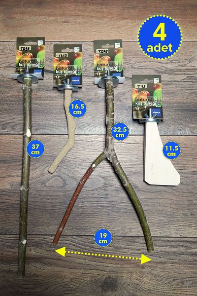 Vixpet Venty 4 Pieces Parrot Perch Set |   Sandy Perch M415