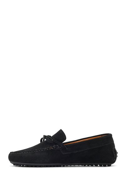 Derimod Men's Black Suede Leather Loafer 25Sfd 633110