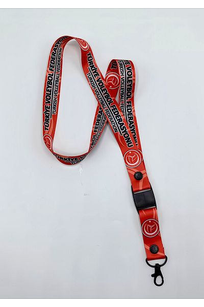 CİCCİBİCCİSHOP Volleyball Themed Neck Strap and Dupka with Intermediate Apparatus (Joint)