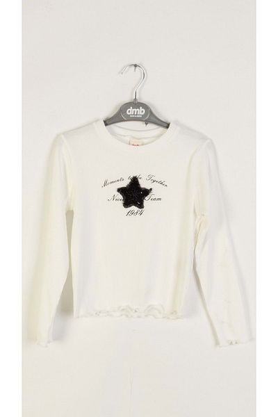 wakawakakidsstore Bady pentru fetiță cu aplicație de stea brodată cu paiete