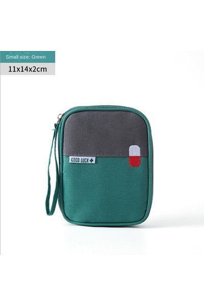Choice GREEN small Portable Medicine Bag Cute First Aid Kit Medical Emergency Kits Organizer Outdoor Househ