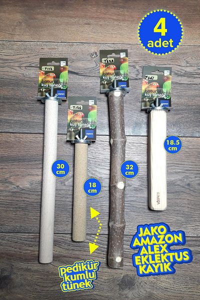 Vixpet 4 Parrot Perches - Sand Pedicure Perches |   Jako, Amazon, Alex, Eklektus, Kayık, Konur M421