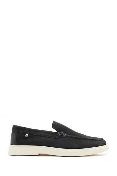 Derimod Men's Gray Suede Leather Casual Loafer 25Sfd 707610