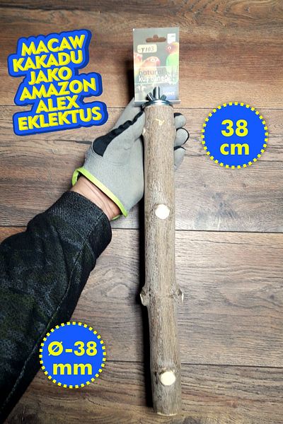 Vixpet Venty 38 cm Natural Parrot Perch |   Macaw, Cockatoo, Jako, Amazon, Eklektus, Alexander - T103