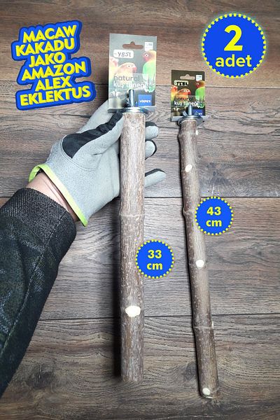 Vixpet Venty 2 Pieces Parrot Perch Set |   Macaw, Cockatoo, Jako, Amazon, Eklektus, Alexander, Kayık - M425