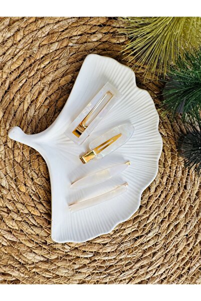 MARAL HAİR ACCESSORİES Sedefli iz yapmaz tokalı 4 lü set Toka