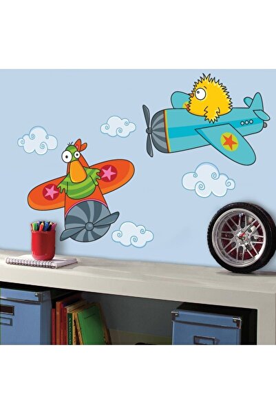 KT Decor Set de autocolante de perete pentru camera copiilor Crazy Pilots