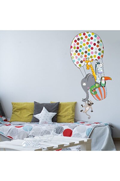 KT Decor Autocolant de perete pentru camera copiilor cu balon zburător cu pete