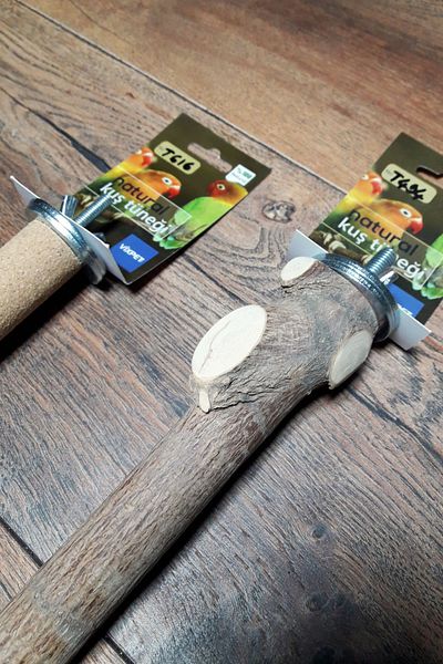 Vixpet Venty - Natural and Sandy Parrot Perch Set: Macaw, Cockatoo, Jako, Amazon, Eclektus, Alex, Kayak (M429)