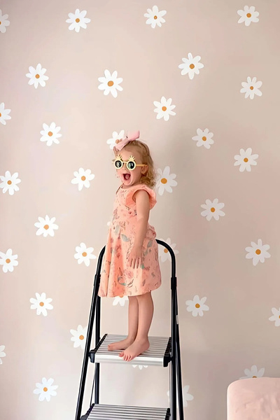 KT Decor Διακοσμητικό Σετ Αυτοκόλλητων Τοίχου Παιδικού Δωματίου Daisy 100 τεμ...