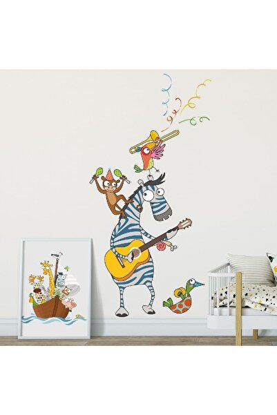 KT Decor Autocolant de perete pentru camera copiilor Singer Friends