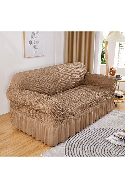 Choice غطاء أريكة شبكي مرن للغاية من قماش الجمل بمقاس 1/2/3/4 مع حاشية تنورة،...