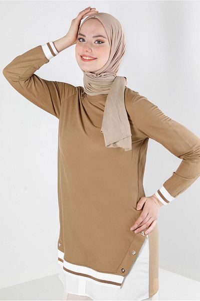 Alvina ТУНИКА С ЛАСТИСНИ МАНШЕТИ И ДЕТАЙЛИ С КАРИЦИ 43618