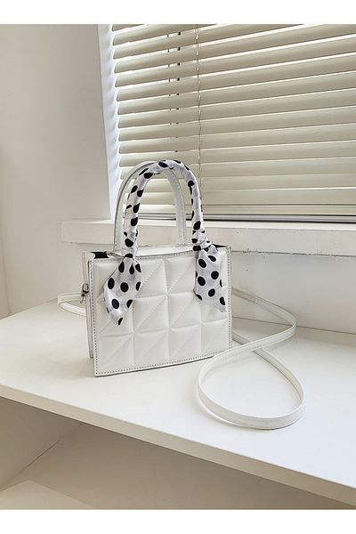 ETG Fashion Checkered Handbag Shoulder Messenger Bag Chain Bag