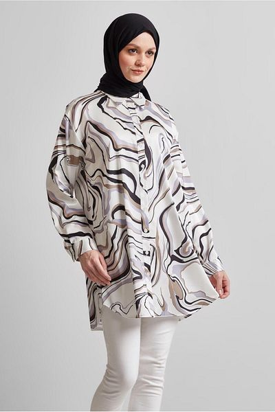 Alvina Patterned Tunic Model: 44819