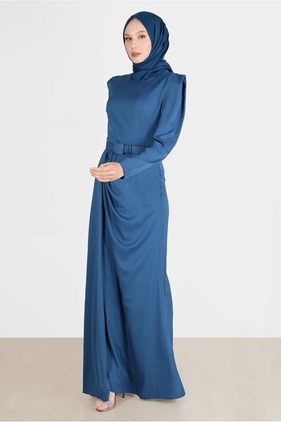 Alvina Βραδινό φόρεμα Hijab Satin - 50170