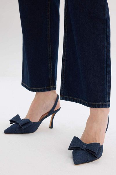 DeFacto Women's High Sole Jean Heeled Sandals E2516Ax25Sm