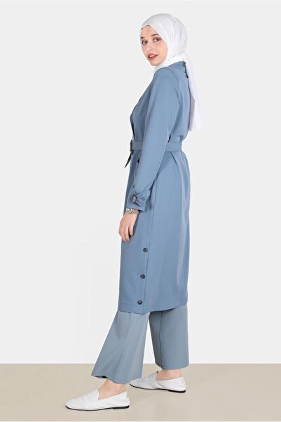 Alvina Buttoned Pleat Detail Loose Fit Pants 70359