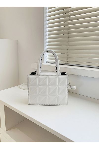 ETG Fashion Checkered Handbag Shoulder Messenger Bag Chain Bag