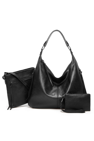 ETG 3-Piece Retro Soft PU Leather Large Capacity Ladies Handbag