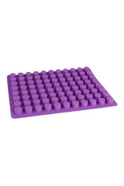 COOYA 88-Cavities Silicone Mold, Mini Round Shaped, Purple/15inch