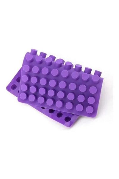COOYA 88 Cavity Mini Rounds, Mini Cheesecake Molds, Silicone Baking Molds (Purple)