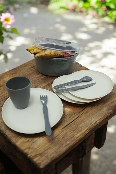 İronika Plastic Picnic Set for 6 People - 32 Pieces, Fork Cup and Spoon Knife Dinner Breakfast Set