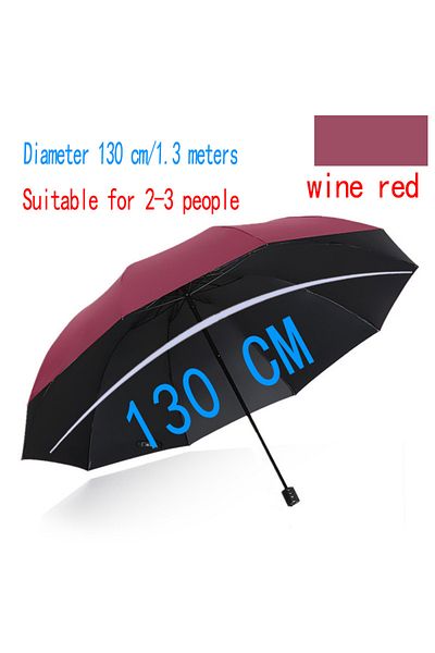 Choice A-Umbrella-red Super Large Folding Umbrella Men Womens Windproof Umbrellas Fold Business Sun Rain Um