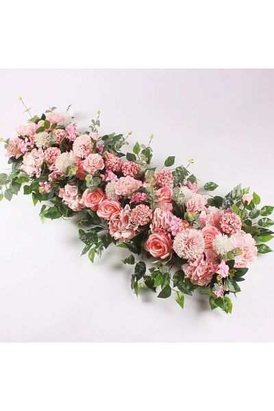 Choice Pink 100CM DIY Wedding Flower Wall Arrangement Supplie Silk Peonie Rose Artificial Floral Row Decor