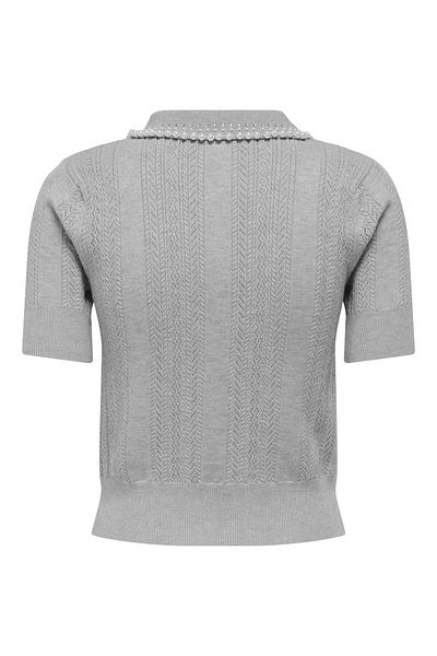 ONLY Polo Normal geschnitten Polokragen Strickoberteil