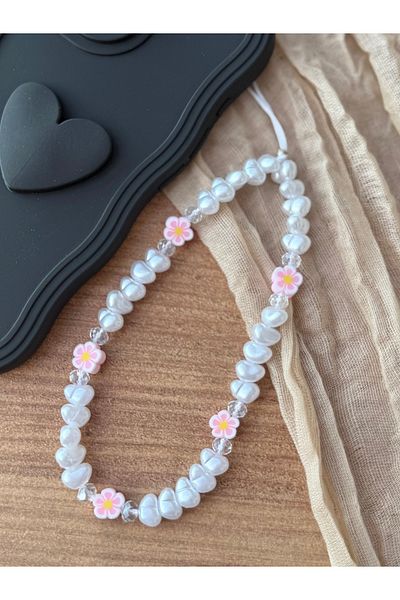 MirazTasarim Daisy Figured Pearl Phone Charlotte and Charms