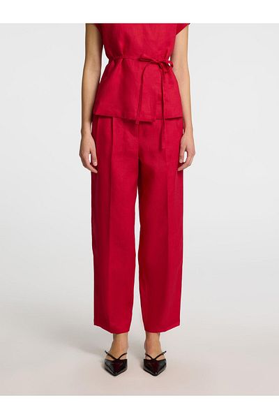 Selected Femme Barrel Fit Hosen 100% Leinen