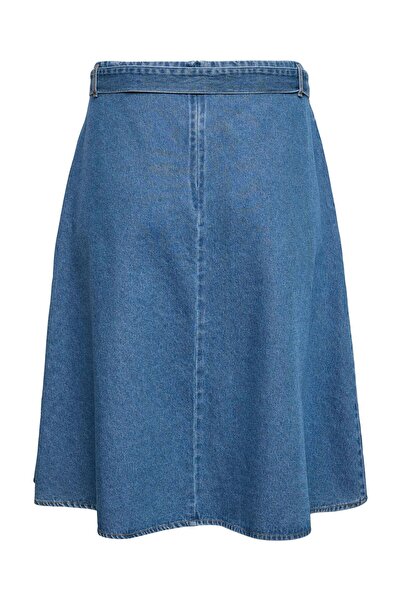 Veromoda Curve Jeansrock VMJOLENE Hohe Taille Midirock