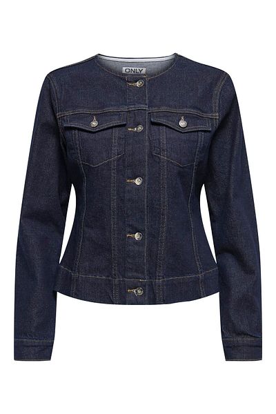 ONLY Jeansjacke Rundhals Jeansjacke