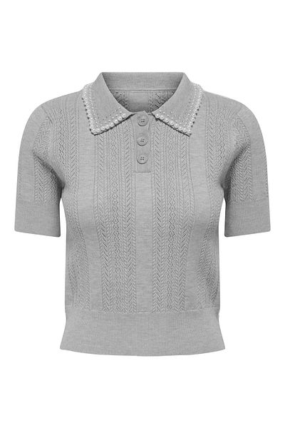 ONLY Polo Normal geschnitten Polokragen Strickoberteil