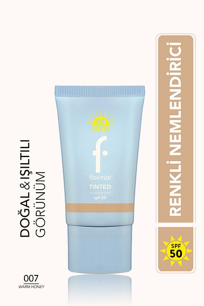 Flormar Sun Lovers Moisturizing Effect & Natural Finish Tinted Sunscreen Spf50-007 Warm Honey