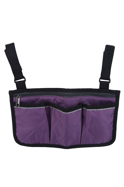 Choice Purple Wheelchair Bag Waterproof Pouch With Secure Reflective Strip Large Capacity Walker Storage Mu