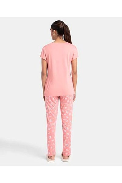 JOCKEY Relax-Women S/S Tshirts & Pyjama Sleep Set RX85-0103-PEACH BLOSSAM