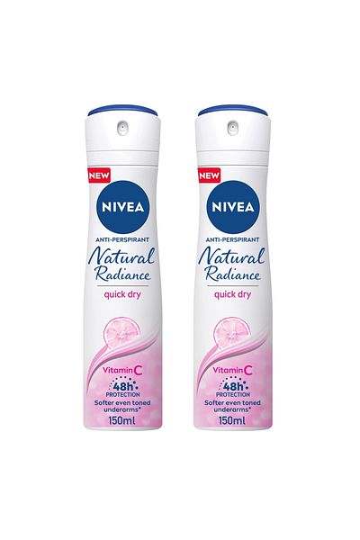 NIVEA Antiperspirant Spray For Women Natural Radiance Value Pack 2 x 150 ml
