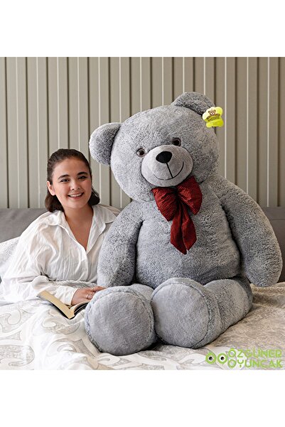Özgüner Oyuncak 160 Cm Papyonlu Büyük Ayıcık (%100 Yerli) Beyaz