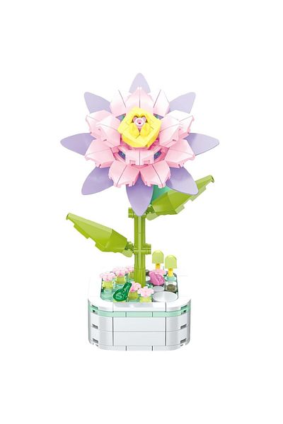 zola Construction set for children and adults, Zola, Flower in a pot, 6 years +, 118 pieces, 16 x 10 cm