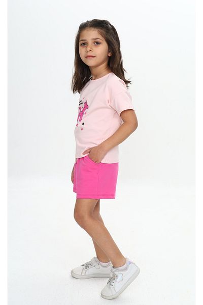 Toontoy Girl's Animal Balloon Printed Shorts Suit