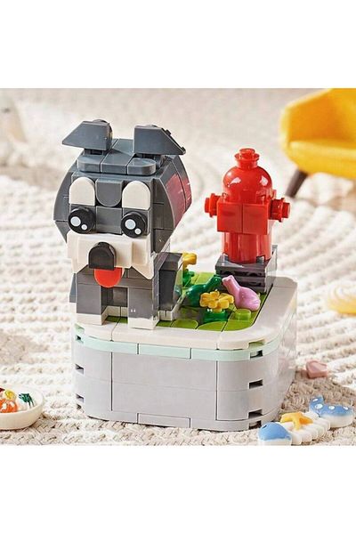 zola Construction set for children and adults, Zola, 6 years +, 176 pieces, dog with fire hydrant, 8.8 x 7.6 x 6.7 cm