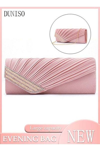 Generic Duniso Women's Shiny Evening Bag Party Clutch Envelope Handbag Wallet For Wedding Cocktail Party