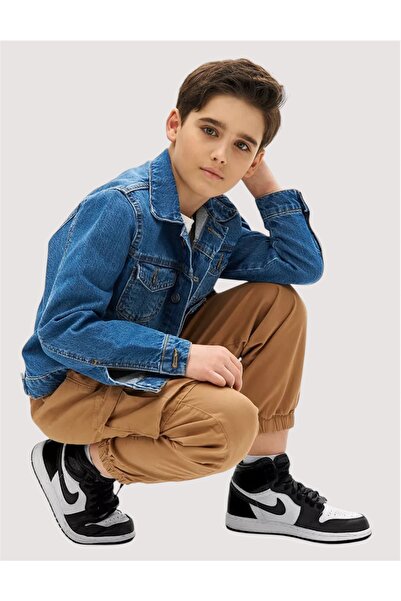 ASL GOLF CLUB Erkek Çocuk Kargo Cepli Beli Bagcikli Lastikli Paça Jogger Gabardin Pantolon