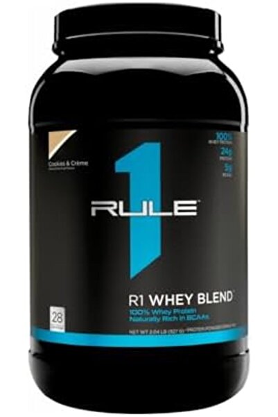 Rule 1 مسحوق بروتين مصل اللبن، كوكيز وكريمة 100% بروتين مصل اللبن غني طبيعيًا...